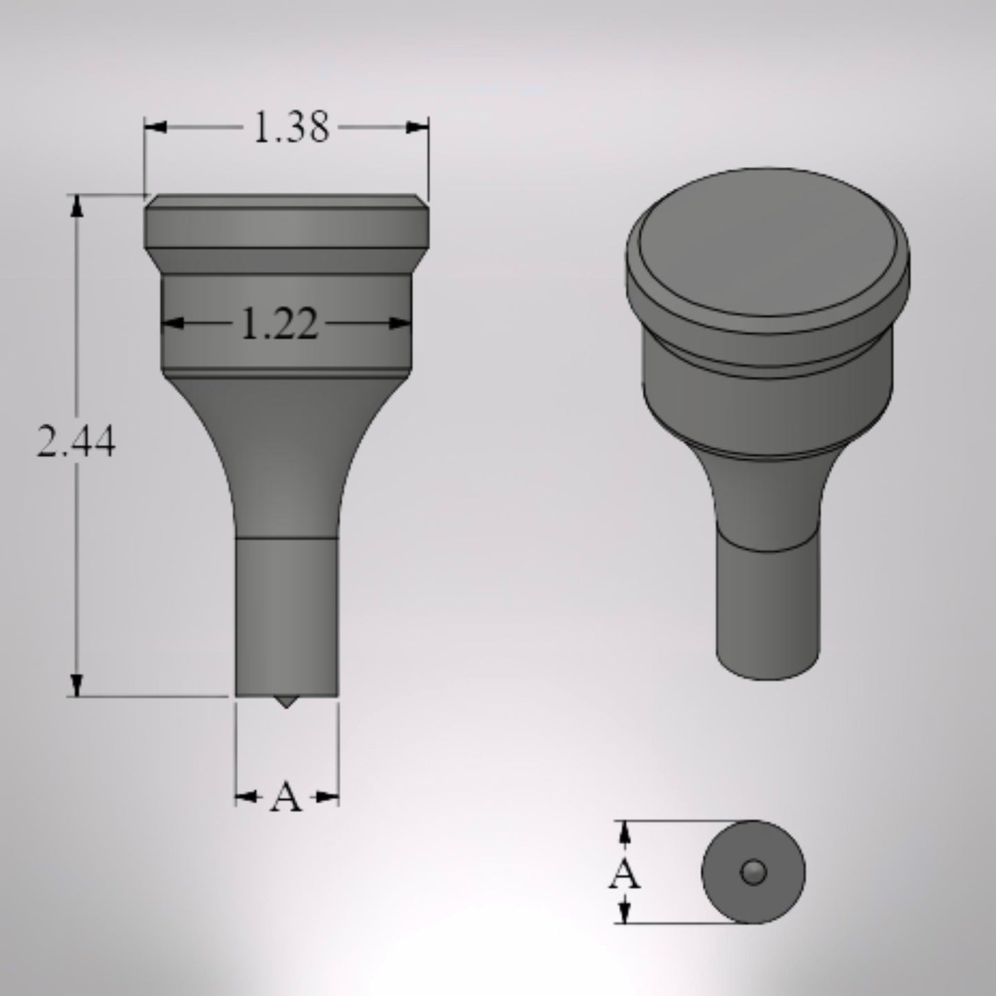 #40 Round Punch Metric