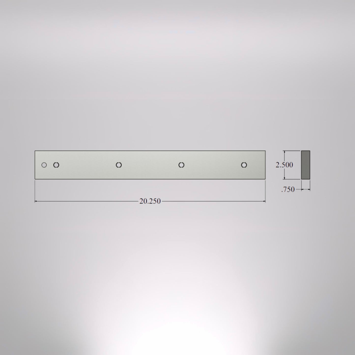 20" 3/4 Bar Shear Blade (#025257)
