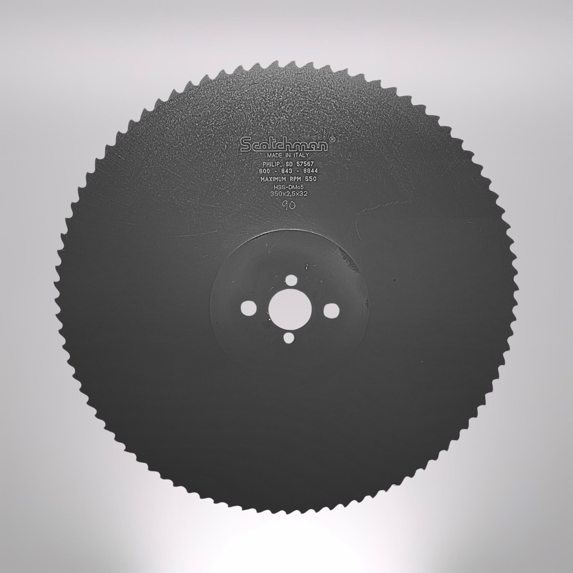 350mm x 2.5mm x 40mm HSS-DMo5 Cold Saw Blade – https://store.scotchman.com/